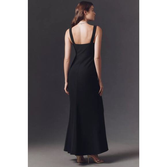 BHLDN Blake Black Square Neck Maxi Dress S Bridesmaid Formal Evening Gown - Picture 2 of 11